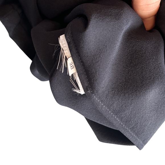 Stella McCartney Silk Crepe De Chine High Neck Split Sleeve Dress Navy 38 US 8 - Picture 10 of 16